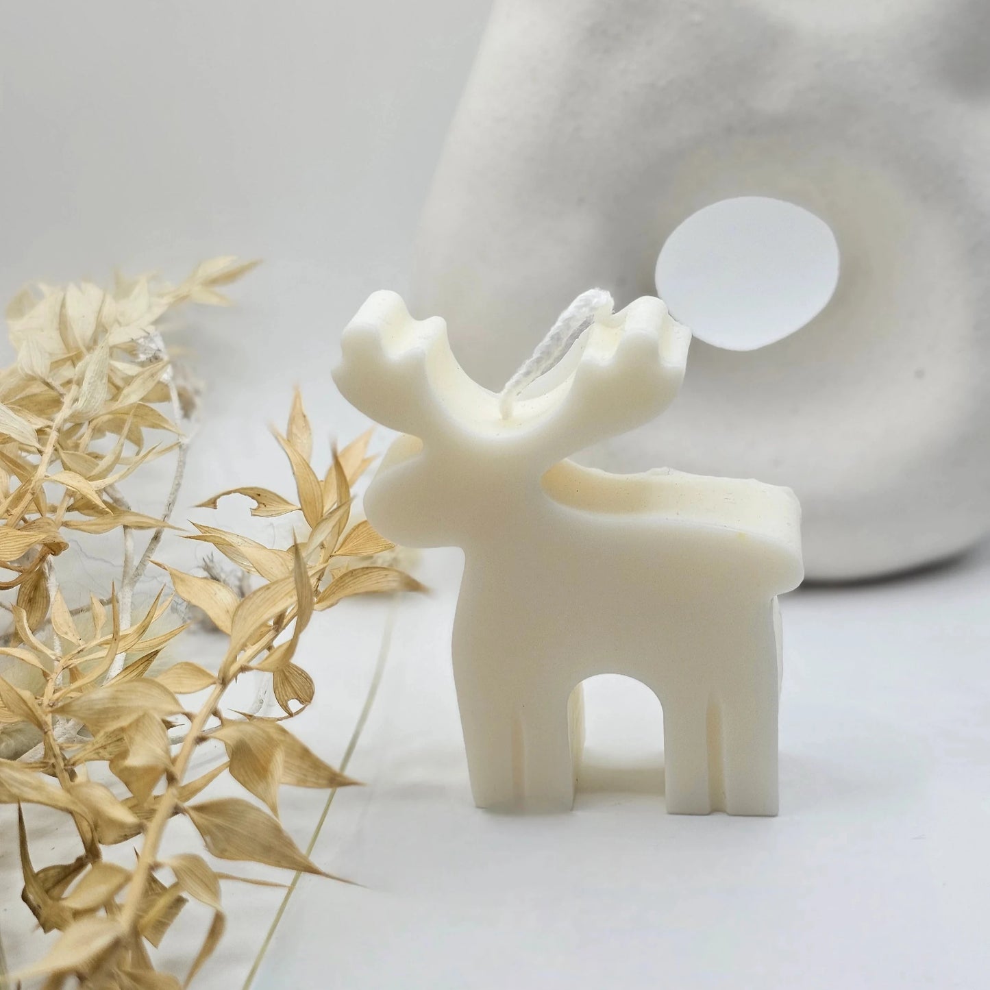 Rentier Kerze | Adventkerze