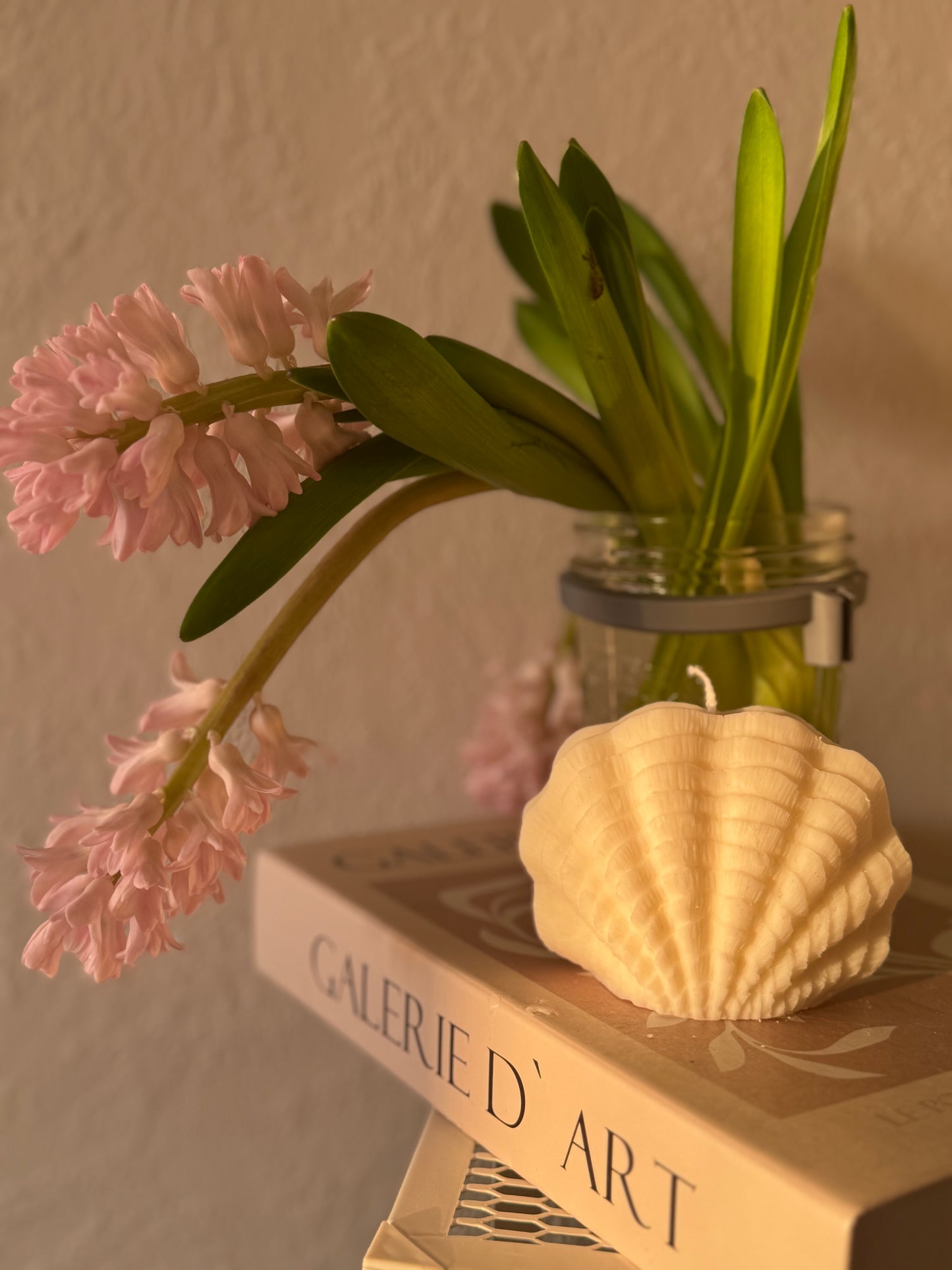 Muschelkerze klein